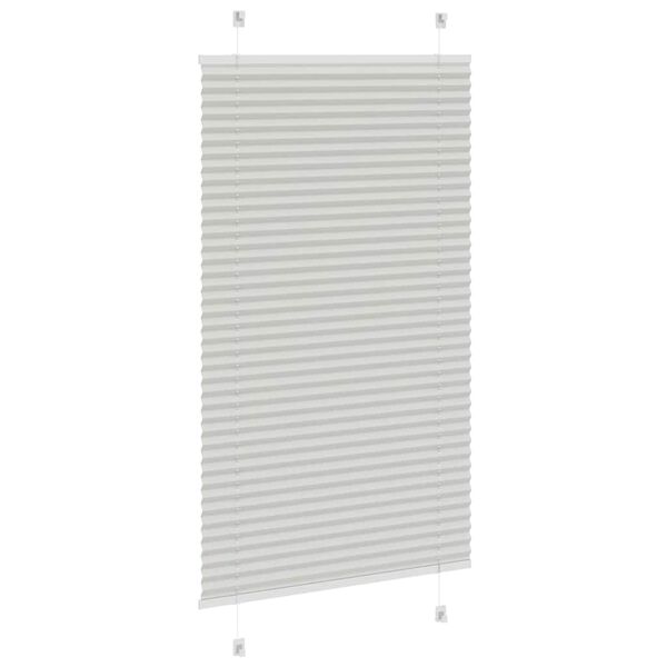 vidaXL Cinzento Luz Plissada Cega 80x150 cm Largura Tecido 79,4 cm