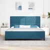 vidaXL Cama Box com cabeceira Azul Escuro 200 x 200 cm Veludo