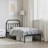 vidaXL Estrutura de cama com cabeceira 90x190 cm metal preto