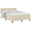 vidaXL Cama Box com cabeceira Manual Creme 200 x 160 cm tecido