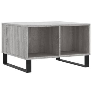 vidaXL Mesa de centro 60x50x36,5 cm derivados de madeira cinza sonoma