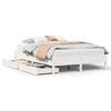vidaXL Cama sem colch&atilde;o 120x200 cm madeira de pinho maci&ccedil;a branco