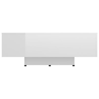 vidaXL Mesa de centro 85x55x31 cm contraplacado branco brilhante