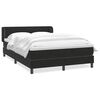vidaXL Cama com molas/colch&atilde;o 160x210 cm veludo preto