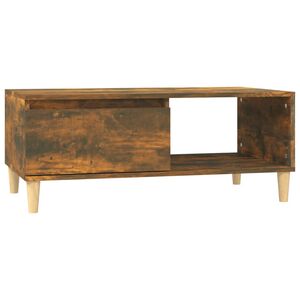 vidaXL Mesa de centro 90x50x36,5 cm derivados madeira carvalho fumado