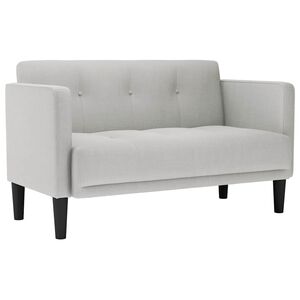 vidaXL Sof&aacute;-luvas 111 cm tecido cinzento nublado