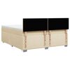 vidaXL Cama com molas/colch&atilde;o 200x200 cm tecido cor creme