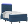 vidaXL Cama Box com colch&atilde;o com led Azul 120 x 190 cm tecido
