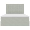 vidaXL Cama com arruma&ccedil;&atilde;o e colch&atilde;o Cinzento-claro 140 x 190 cm Veludo