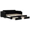 vidaXL Sof&aacute;-cama com gavet&atilde;o e gavetas 80x200 cm tecido preto
