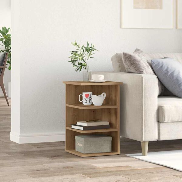 vidaXL Aparador 35x35x55 cm derivados de madeira carvalho artisiano