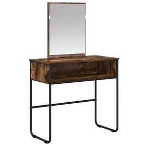 vidaXL Mesa de vestir com prateleira Carvalho Fumado 81 x 40 x 131 cm