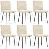 vidaXL Cadeiras de jantar 6 pcs couro artificial cor creme