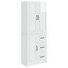 vidaXL Conjunto de Gabinete 2 pcs Branco Brilhante