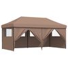 vidaXL Tenda de Festa Castanho 292 x 580 x 315 cm Tecido Oxford