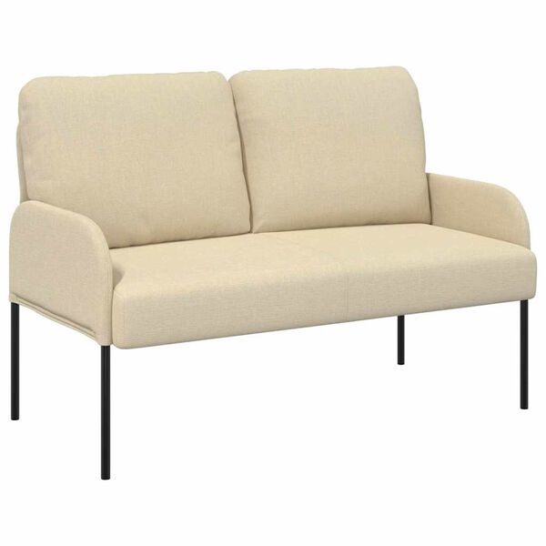 vidaXL Sof&aacute;s com almofada 110cm Creme Contraplacado