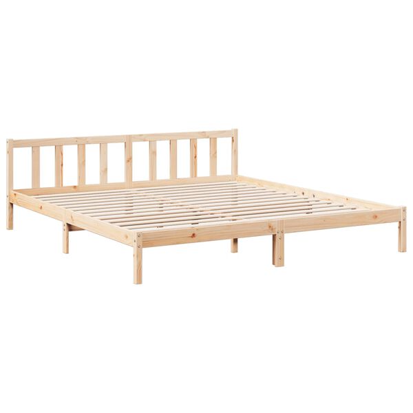 vidaXL Cama extra longa sem colchão 200x210 cm madeira de pinho maciça