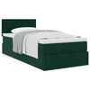 vidaXL Estrutura cama otomana colch&atilde;o 80x200 cm veludo verde escuro
