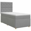 vidaXL Cama box spring com colch&atilde;o Cinzento-claro 100 x 200 cm Tecido