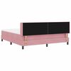 vidaXL Cama Box com colch&atilde;o com cabeceira Rosa 200 x 180 cm Veludo