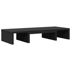 vidaXL Suporte para monitor ajust&aacute;vel derivados de madeira preto