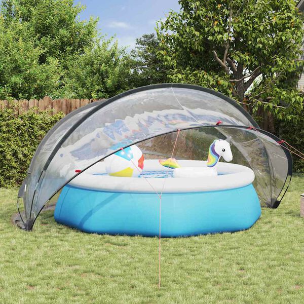 vidaXL C&uacute;pula de Piscina Manual Transparente 472 x 460 x 229 cm PVC