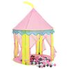 vidaXL Tenda de brincar infantil com 250 bolas 100x100x127 cm rosa