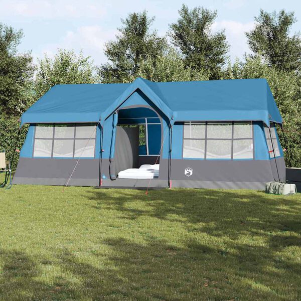 vidaXL Barraca Familiar com telhado Azul e Cinza 622 x 295 x 238 cm