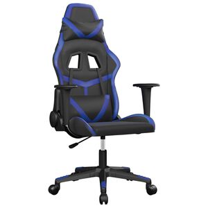 vidaXL Cadeira gaming couro artificial branco e rosa