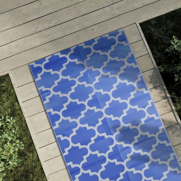 vidaXL Tapete de exterior 80x150 cm ARAKIL PP azul