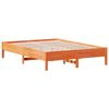 vidaXL Cama sem colch&atilde;o 120x190 cm madeira pinho maci&ccedil;a castanho-mel