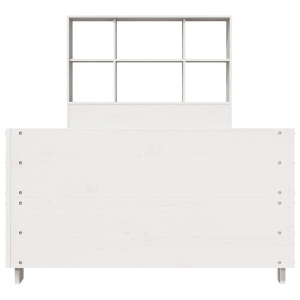 vidaXL Cama sem colch&atilde;o 90x190 cm madeira de pinho maci&ccedil;a branco