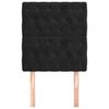 vidaXL Cabeceira Preta 80x7x118/128 cm Veludo