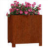 vidaXL Vaso/floreira com pernas 40x40x40 cm a&ccedil;o corten cor enferrujado
