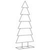 vidaXL &Aacute;rvore de Natal para decora&ccedil;&atilde;o 180 cm metal preto