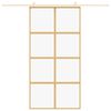 vidaXL Porta deslizante 102,5x205 cm vidro ESG/alum&iacute;nio dourado