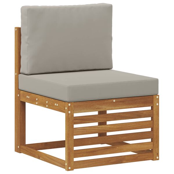 vidaXL Conjunto de Sof&aacute; Sectional 10 pcs Cinza Natural e Claro