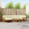 vidaXL Conjunto de Sof&aacute;s para Exterior 7 pcs Natural e Creme