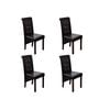 vidaXL Cadeiras de jantar 4 pcs couro artificial castanho
