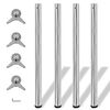 Pernas de mesa ajust&aacute;veis ​​em altura, 4 pcs, 870 mm, cromado