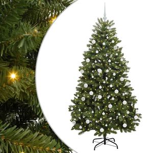 vidaXL &Aacute;rvore de Natal Artificial 180 cm 300 LED Branco quente Verde
