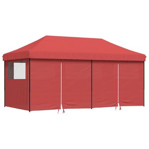 vidaXL Tenda para festas pop-up dobr&aacute;vel com 4 paredes laterais bord&ocirc;
