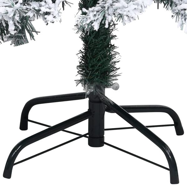 vidaXL Árvore de Natal artificial com flocos de neve 400 cm PVC verde