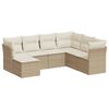 vidaXL 7 pcs conjunto de sof&aacute;s p/ jardim com almofad&otilde;es vime PE bege