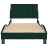 vidaXL Estrutura de cama sem colch&atilde;o Hanko 90x190 cm veludo verde-escuro