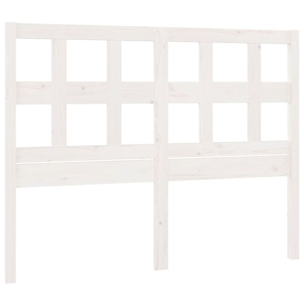 vidaXL Cabeceira de cama 205,5x4x100 cm madeira de pinho maci&ccedil;a branco