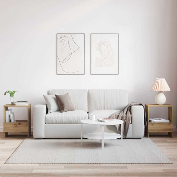 vidaXL Estante de Revistas 2 pcs Carvalho Artesanal 35 x 30 x 45 cm