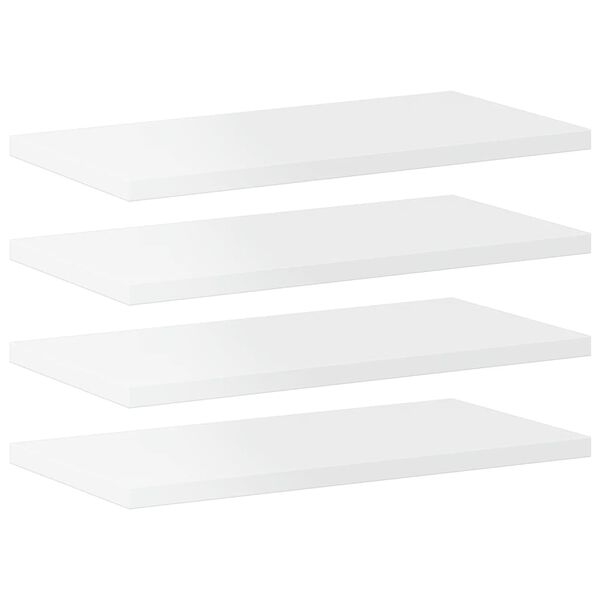 vidaXL Prateleiras para estante 4 pcs 40x20x1,5cm contraplacado branco