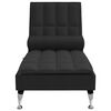 vidaXL Chaise lounge de massagem com rolo tecido preto
