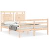 vidaXL Estrutura de cama com cabeceira 120x200 cmmadeira maci&ccedil;a